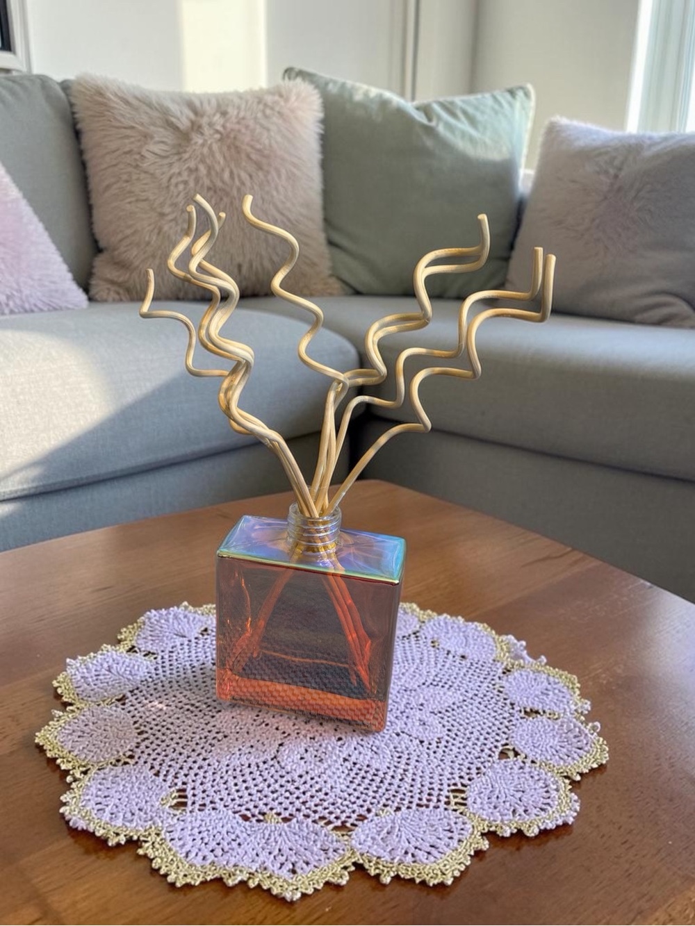 Home Diffuser Decor Iridescent Wave Vase Oil Diffuser Scent Orchid & Vine